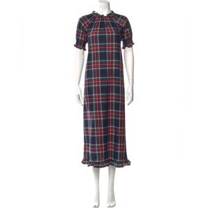 Hill House Red and Blue Plaid nap dress